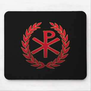 Alfombrilla De Ratón Símbolo Chi Rho Rojo del Imperio Romano SPQR