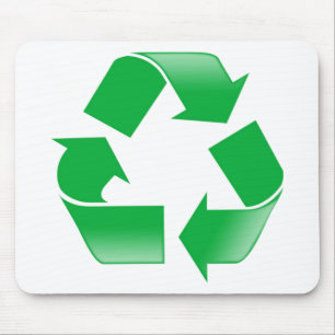 Alfombrilla De Ratón Símbolo clásico de reciclaje RECICLAJE