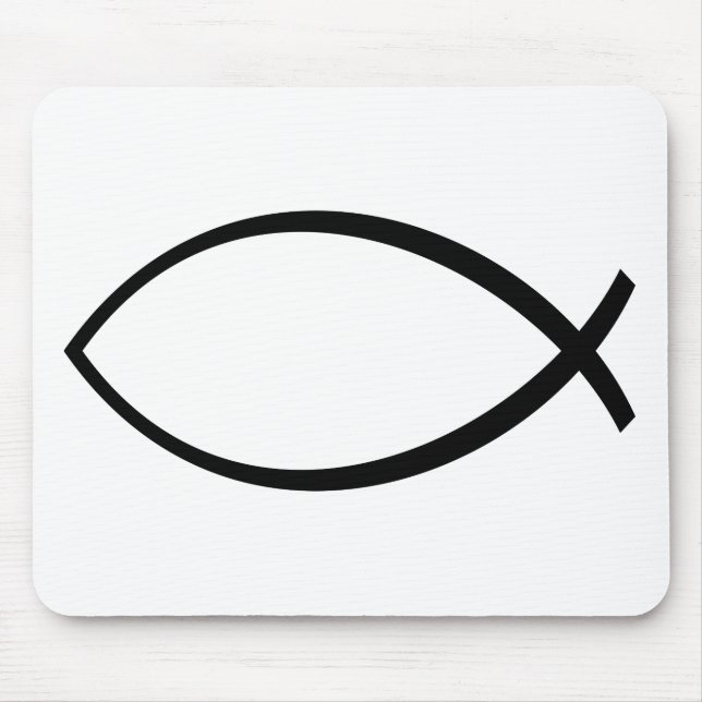 Alfombrilla De Ratón Símbolo cristiano de pescado (Ichthys) (Frente)