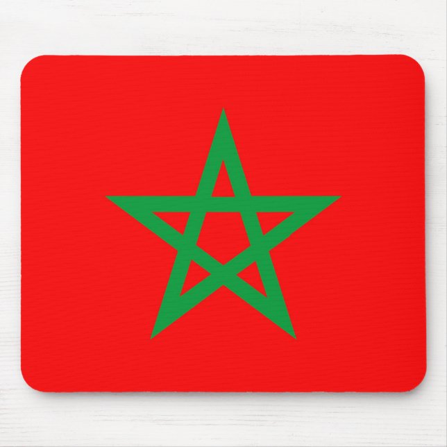Alfombrilla De Ratón símbolo de bandera de marruecos (Frente)