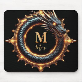 Alfombrilla De Ratón 🐉 Símbolo de Dragón de Fantasía de Nombre Persona