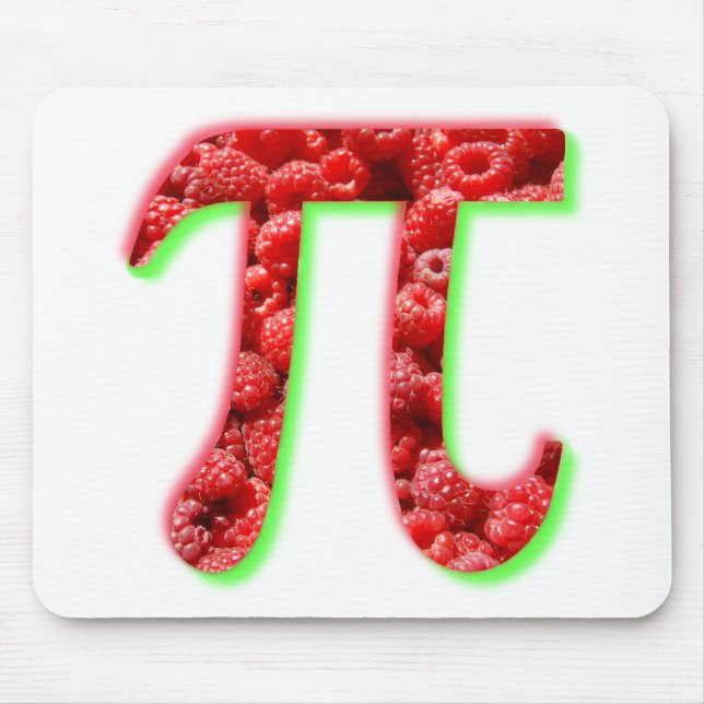 Alfombrilla De Ratón Símbolo de la frambuesa y del pi (Frente)