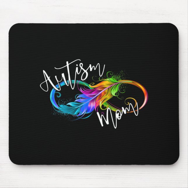 Alfombrilla De Ratón Símbolo de neurodiversidad arco iris autismo infin (Frente)