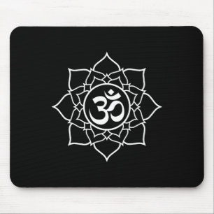 Alfombrilla De Ratón Símbolo de Ohm Om Lotus Yoga Principiantes Meditac