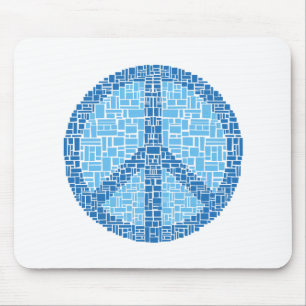 Alfombrilla De Ratón Símbolo de paz (azul)