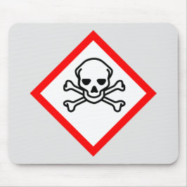 Alfombrilla De Ratón Símbolo de peligro cráneo y cruz