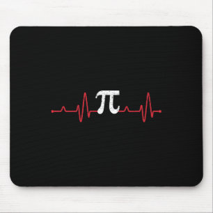 Alfombrilla De Ratón Símbolo de Pi Day Heartbeat Math Lover Enfermería