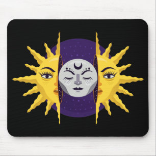 Alfombrilla De Ratón Símbolo de sol y luna personalizado