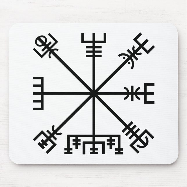 Alfombrilla De Ratón Símbolo de Viking Vegvisir (Frente)