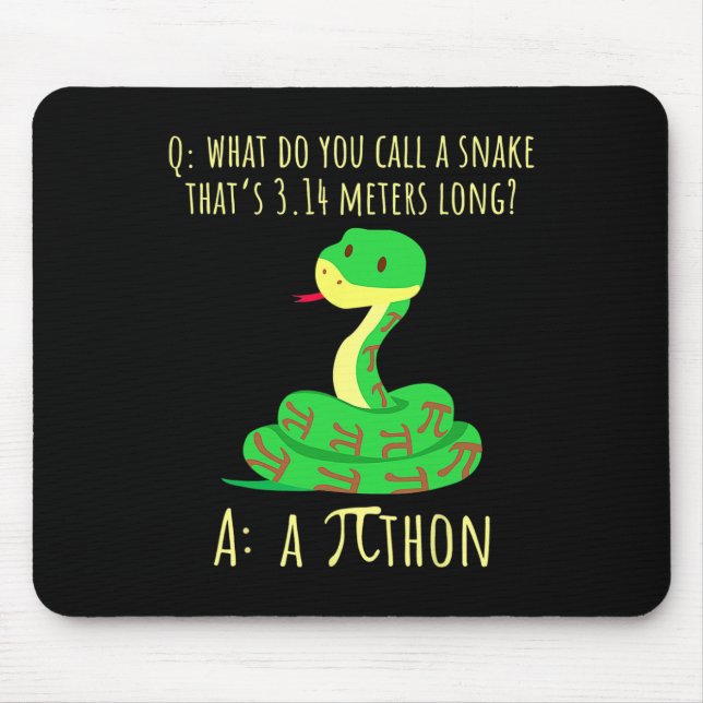 Alfombrilla De Ratón Símbolo divertido de Pi Pithon Python para profeso (Frente)
