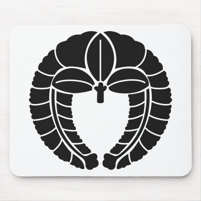 Alfombrilla De Ratón Símbolo japonés del escudo familiar (KAMON) (Frente)