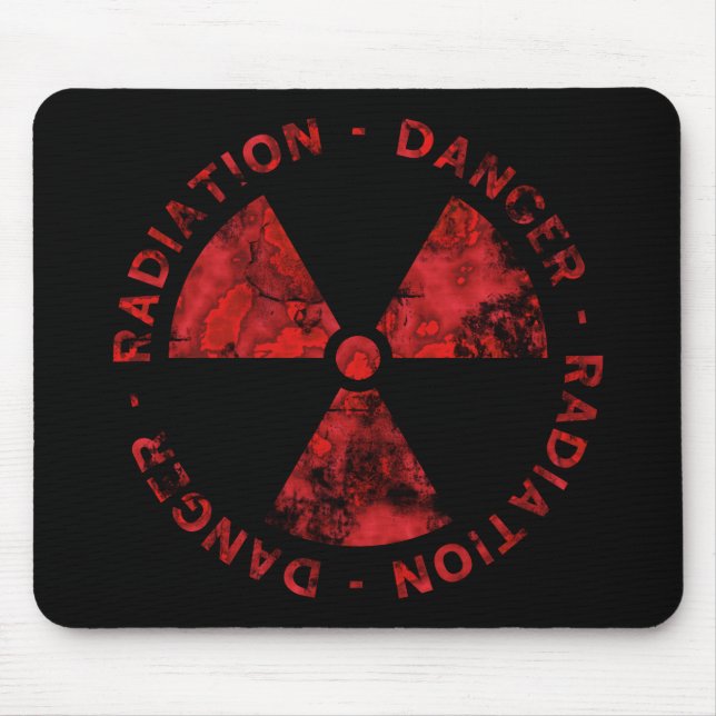 Alfombrilla De Ratón Símbolo rojo apenado Mousepad de la radiación (Frente)