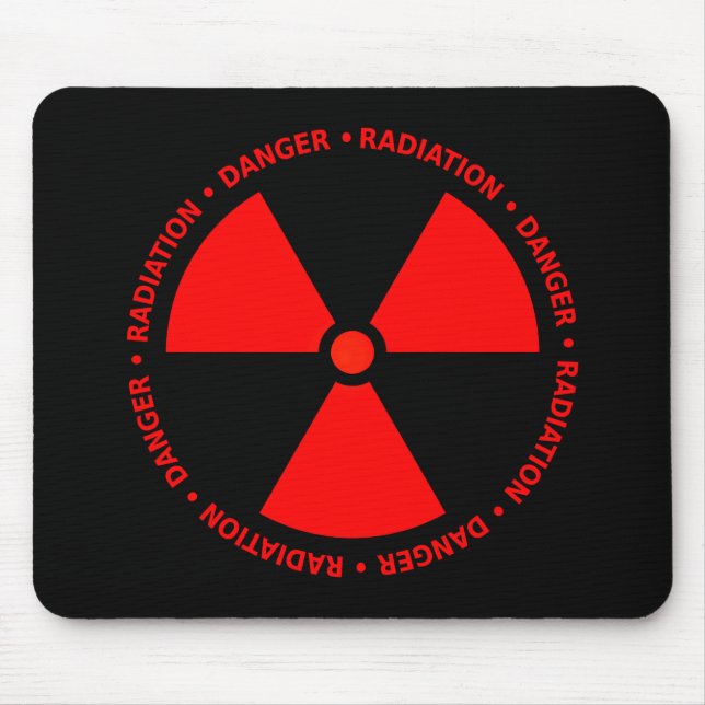 Alfombrilla De Ratón Símbolo rojo Mousepad de la radiación (Frente)