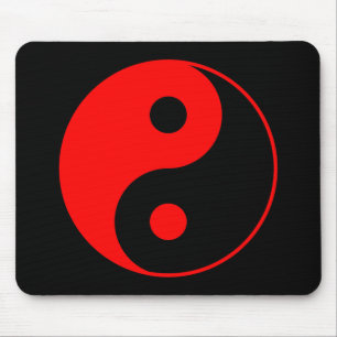 Alfombrilla De Ratón Símbolo rojo Mousepad de Yin Yang
