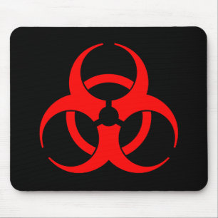 Alfombrilla De Ratón Símbolo rojo Mousepad del Biohazard