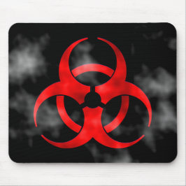 Alfombrilla De Ratón Símbolo rojo Mousepad del Biohazard que fuma