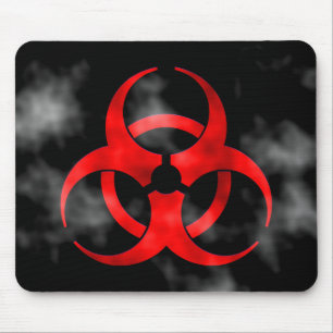 Alfombrilla De Ratón Símbolo rojo Mousepad del Biohazard que fuma