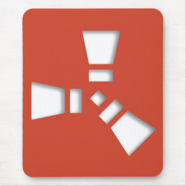 Alfombrilla De Ratón Símbolo RUST Rojo sobre Sombra Transparente