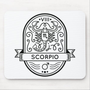 ALFOMBRILLA DE RATÓN SÍMBOLO SCORPIO DE ZODIAC BADGE