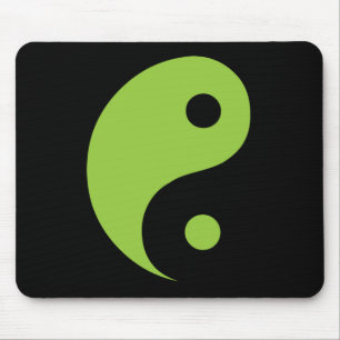 Alfombrilla De Ratón Símbolo taoísta Yin Yang verde