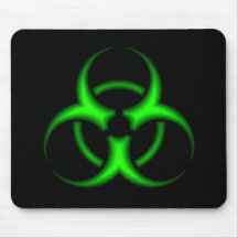 Símbolo verde de neón Mousepad del Biohazard