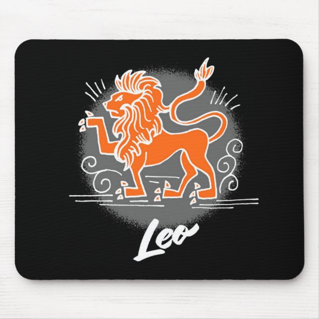 Alfombrilla De Ratón Símbolo Zodiac Leo (Frente)