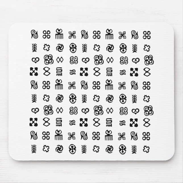 Alfombrilla De Ratón Símbolos africanos de Adinkra (Frente)