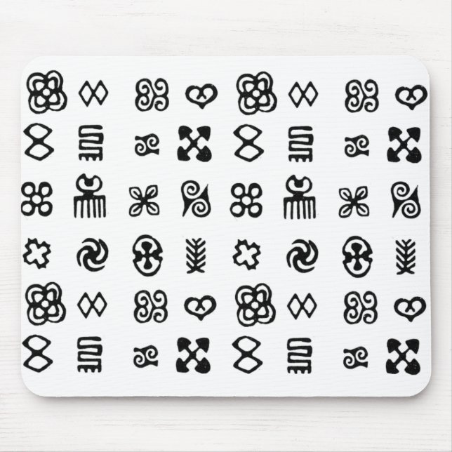 Alfombrilla De Ratón Símbolos africanos de Adinkra (Frente)
