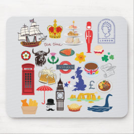 Alfombrilla De Ratón Símbolos británicos del Reino Unido