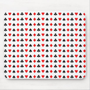 Alfombrilla De Ratón Símbolos de cartas de juego de póker