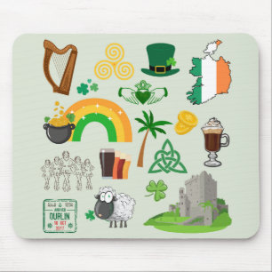 Alfombrilla De Ratón Símbolos de Irlanda