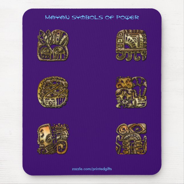 Alfombrilla De Ratón Símbolos de MAYAN en Power Mousepad (Frente)
