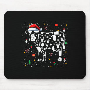 Alfombrilla De Ratón Símbolos de navidades de Santa Cow Forma Cuta Coin