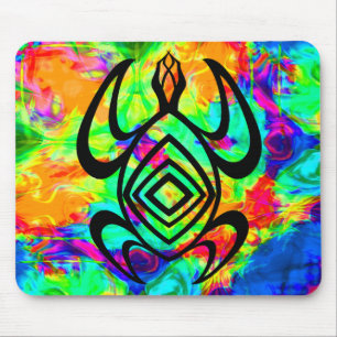 Alfombrilla De Ratón Simetría Tiedye Mousepad de la tortuga