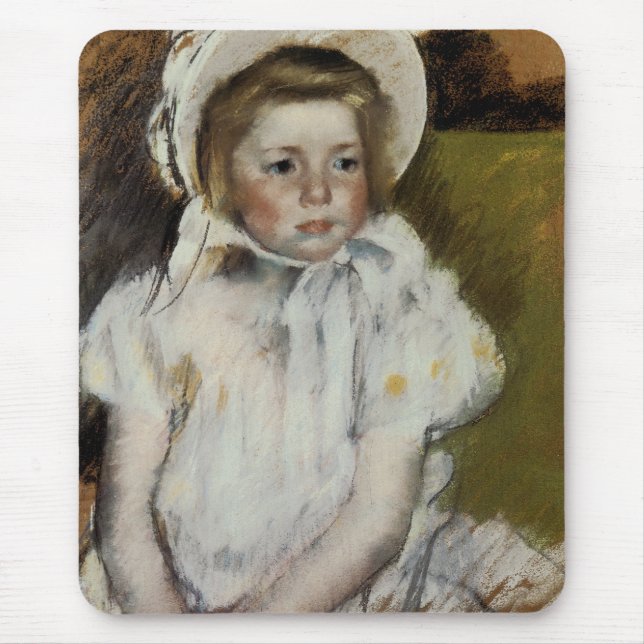 Alfombrilla De Ratón Simone en un bonnet blanco (Frente)