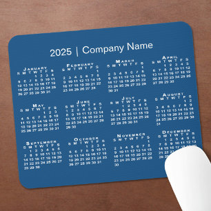 Alfombrilla De Ratón Simple 2025 Calendario Nombre de la compañía en az