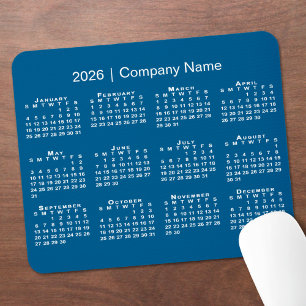 Alfombrilla De Ratón Simple 2026 Calendario Nombre de la compañía en az