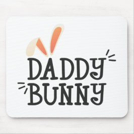 Alfombrilla De Ratón Simple Daddy Bunny Easter Typography | Mousepad