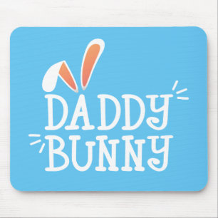 Alfombrilla De Ratón Simple Daddy Bunny Easter Typography   Mousepad