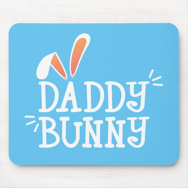 Alfombrilla De Ratón Simple Daddy Bunny Easter Typography | Mousepad (Frente)