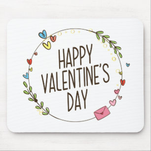 Alfombrilla De Ratón Simple, feliz día de San Valentín Mousepad