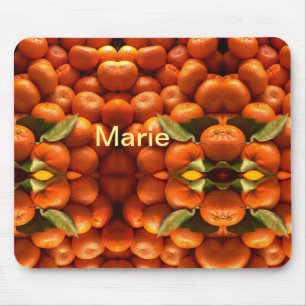 Alfombrilla De Ratón Simple fruta naranja añadir nombre mínimo personal
