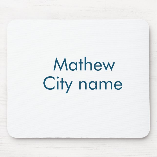 Alfombrilla De Ratón simple letra inicial monograma añada su nombre (Frente)