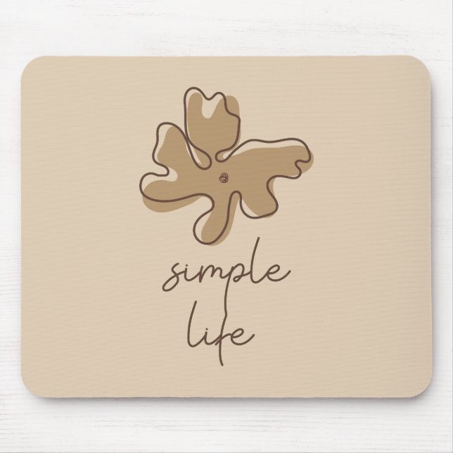 Alfombrilla De Ratón Simple Life Minimalism Mousepad (Frente)