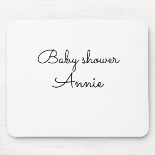 Alfombrilla De Ratón simple mínimo añade tu nombre texto baby shower pa
