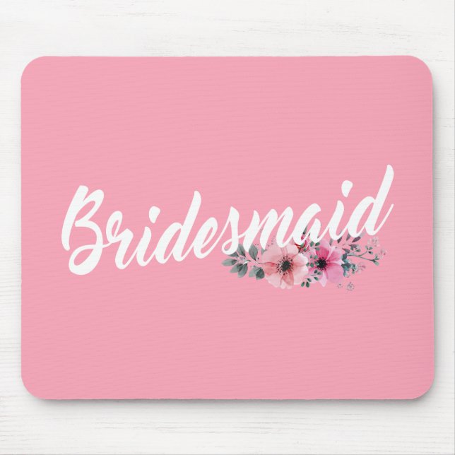 Alfombrilla De Ratón Simple Mousepad de boda con caligrafía para damas  (Frente)