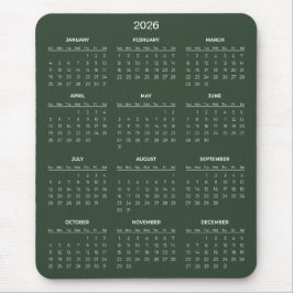 Alfombrilla De Ratón Simple Yet Elegant 2026 Calendar | Mousepad