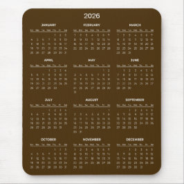 Alfombrilla De Ratón Simple Yet Elegant 2026 Calendar | Mousepad