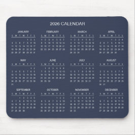 Alfombrilla De Ratón Simple Yet Elegant 2026 Calendar | Mousepad