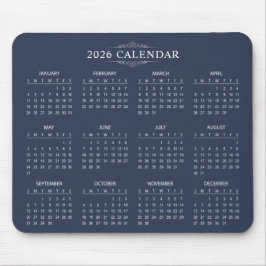 Alfombrilla De Ratón Simple Yet Elegant 2026 Calendar | Mousepad